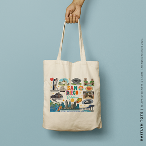 KAITLYN | San Diego California Souvenir Tote (Personalized)