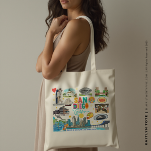 KAITLYN | San Diego California Souvenir Tote (Personalized)