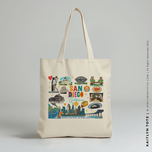 KAITLYN | San Diego California Souvenir Tote (Personalized)