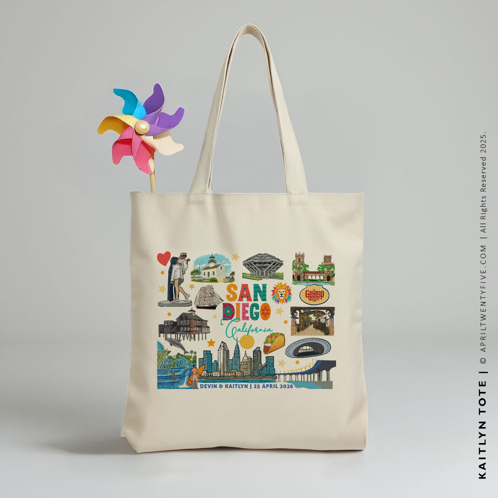 KAITLYN | San Diego California Souvenir Tote (Personalized)