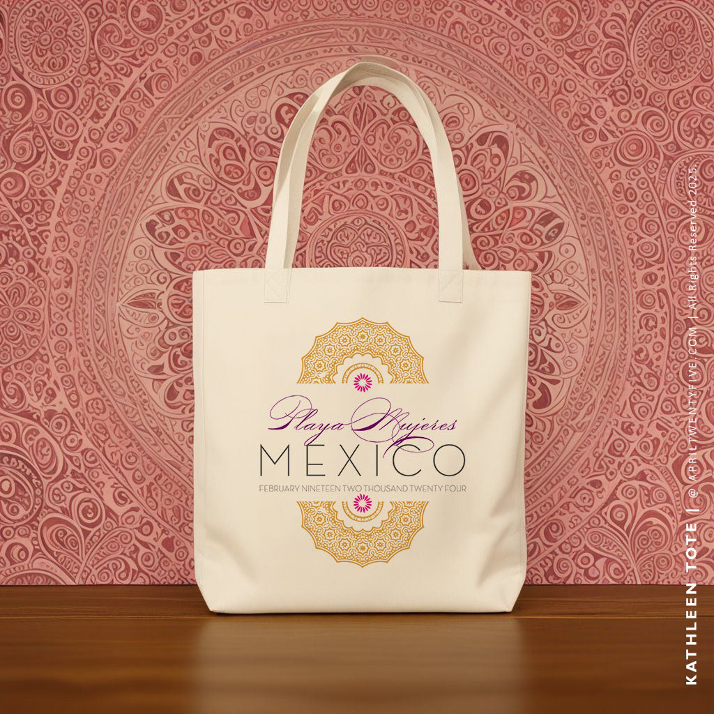 KATHLEEN | Playa Mujeres, Mexico Arabesque Canvas Tote