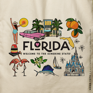 KOKO | Sunshine State Florida Canvas Tote