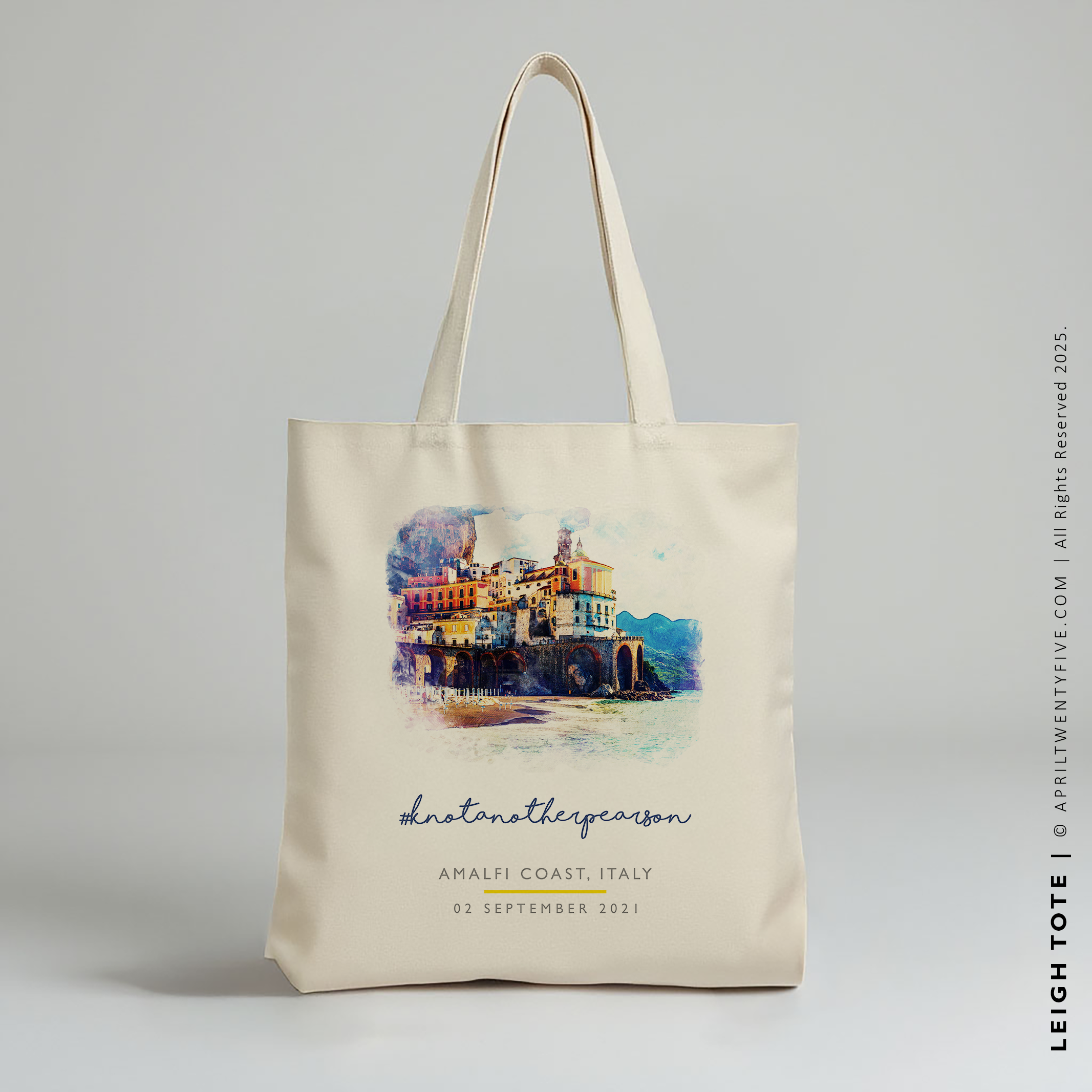 LEIGH | Atrani, Amalfi Coast Italy Watercolor Tote