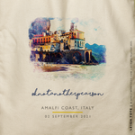 Load image into Gallery viewer, LEIGH | Atrani, Amalfi Coast Italy Watercolor Tote
