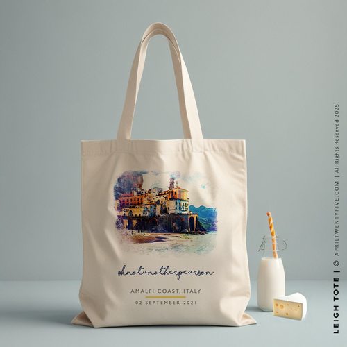 LEIGH | Atrani, Amalfi Coast Italy Watercolor Tote