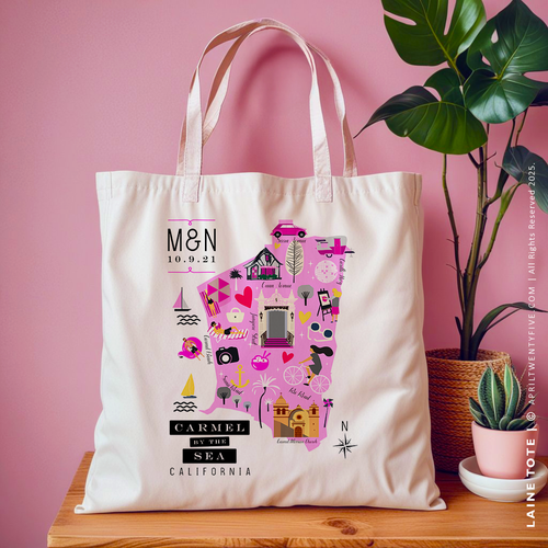 LAINE | Carmel by the Sea, California Map Tote