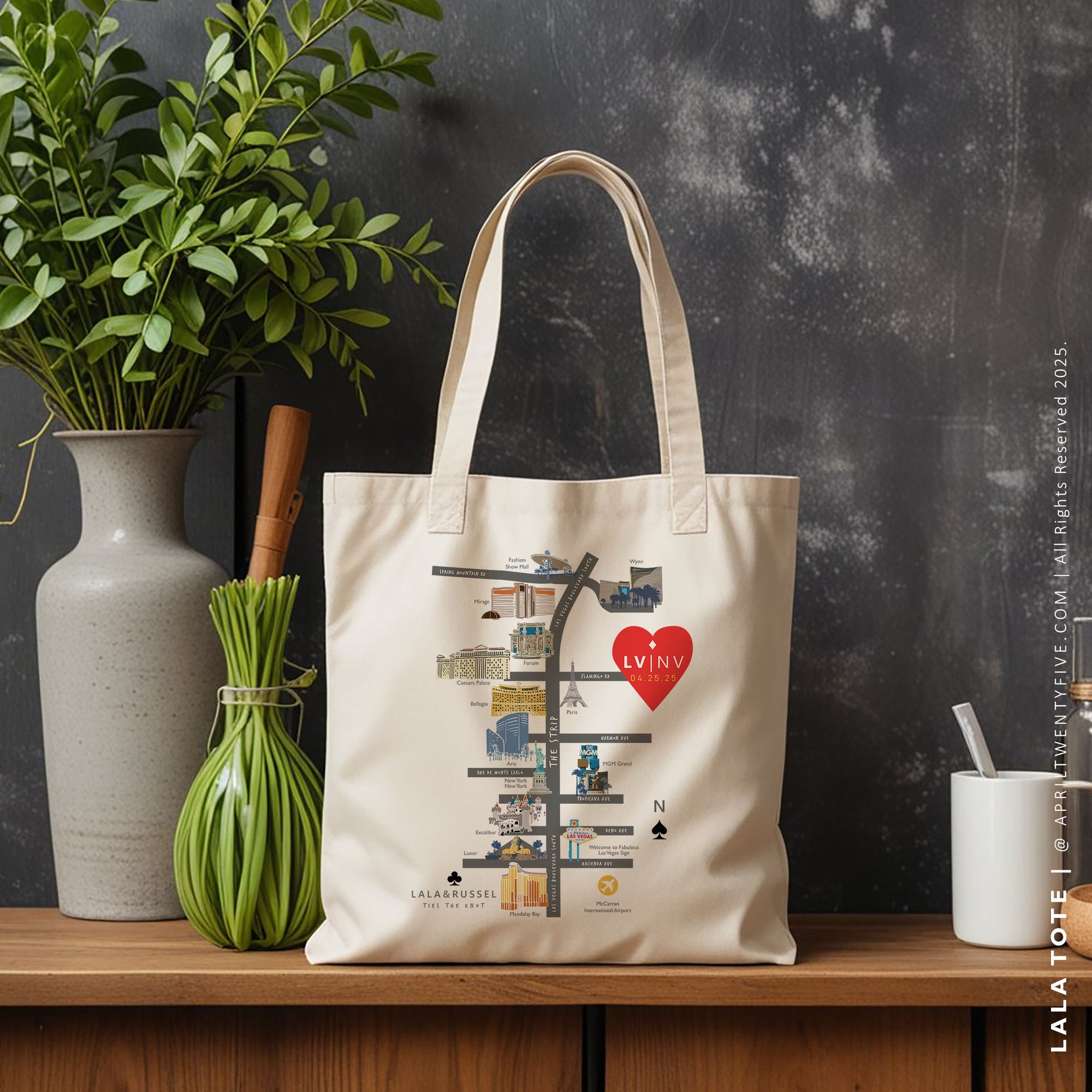 LALA | Las Vegas, Nevada Strip Map Tote