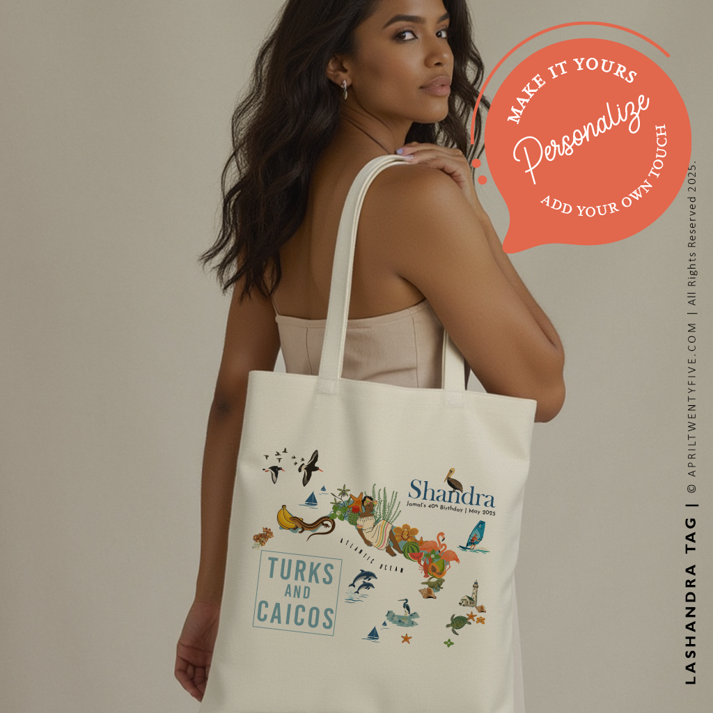LASHANDRA | turks and Caicos Souvenir Tote (Personalized)