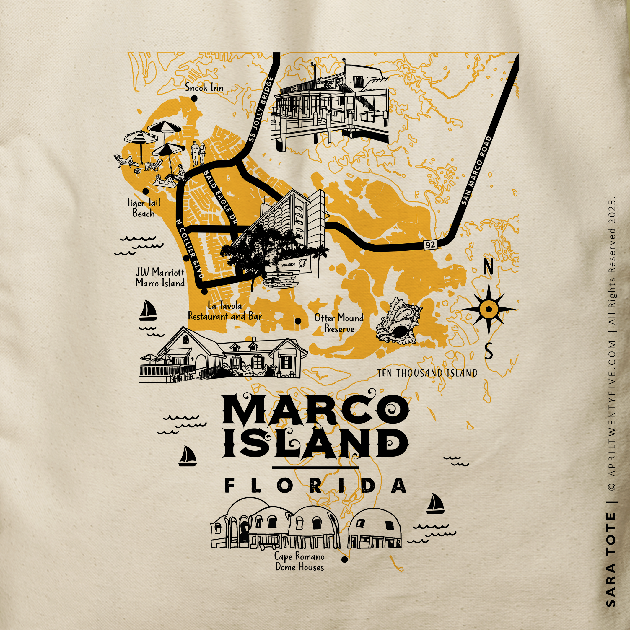 MARCO | Marco Island, Florida Map Tote