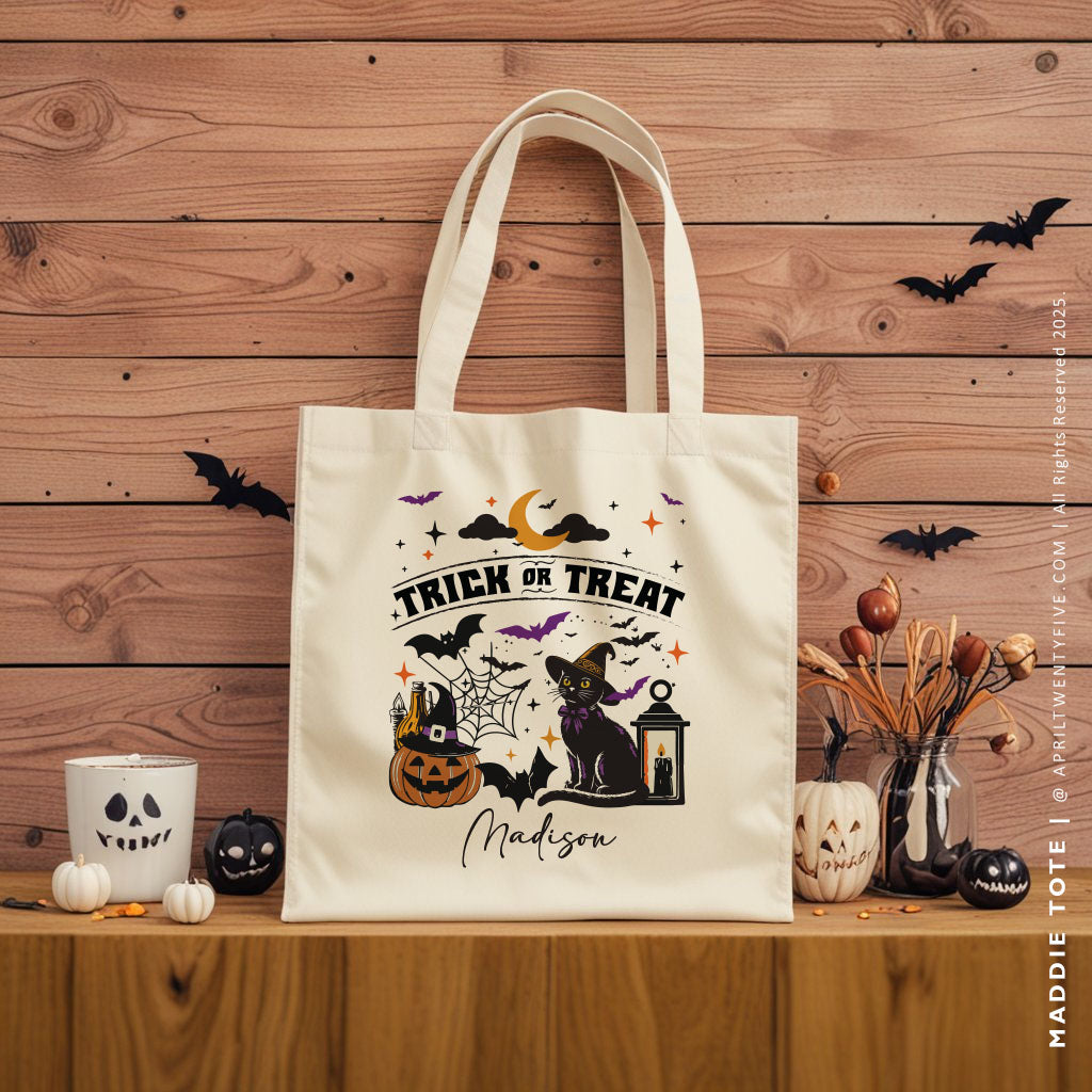 MADDIE | Halloween Trick or Treat Canvas Tote