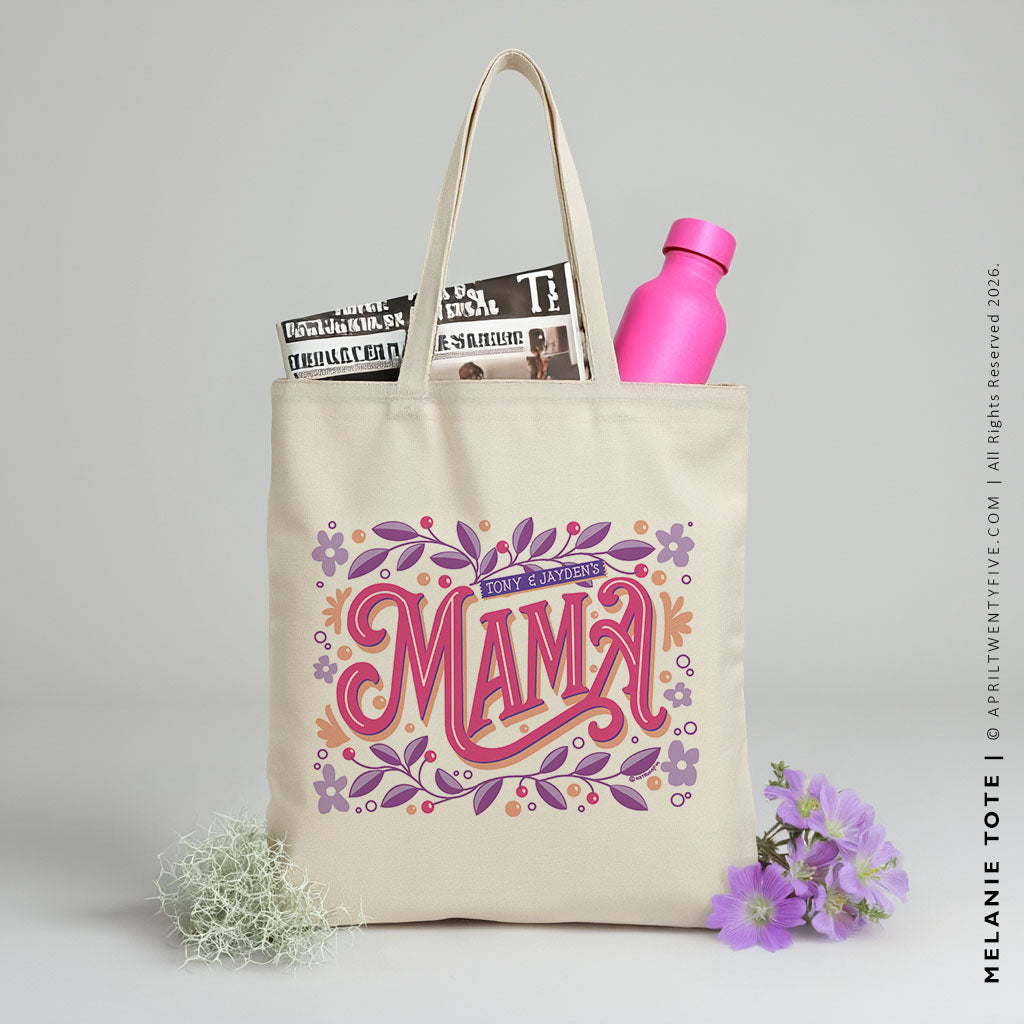 Mama Two | Personalized Canvas Tote