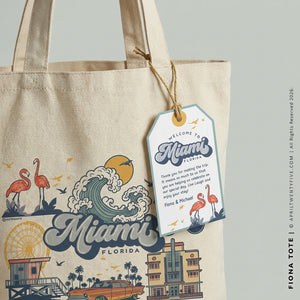 Fiona | Miami Florida Canvas Tote