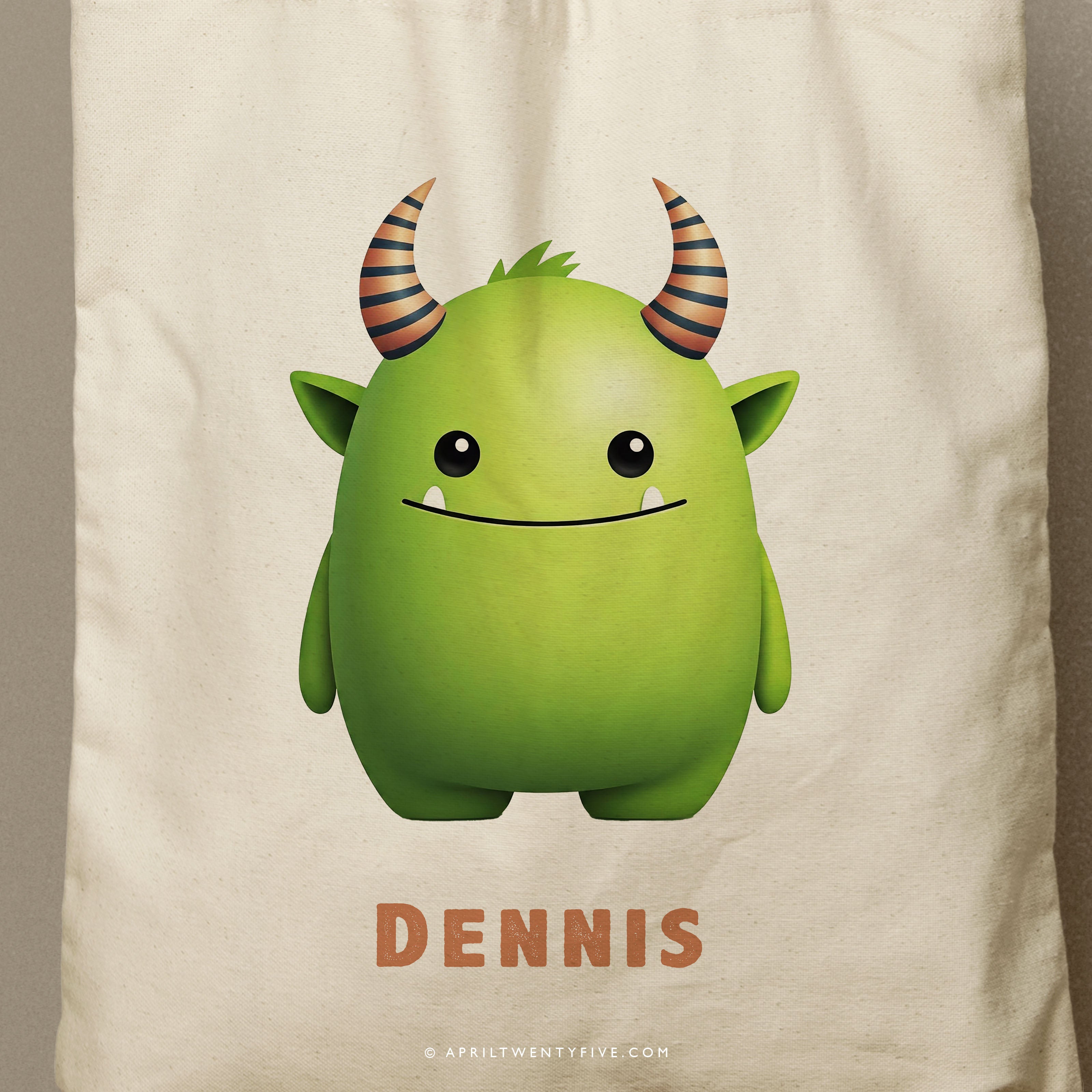 MONSTER DENNIS | Halloween Canvas Tote