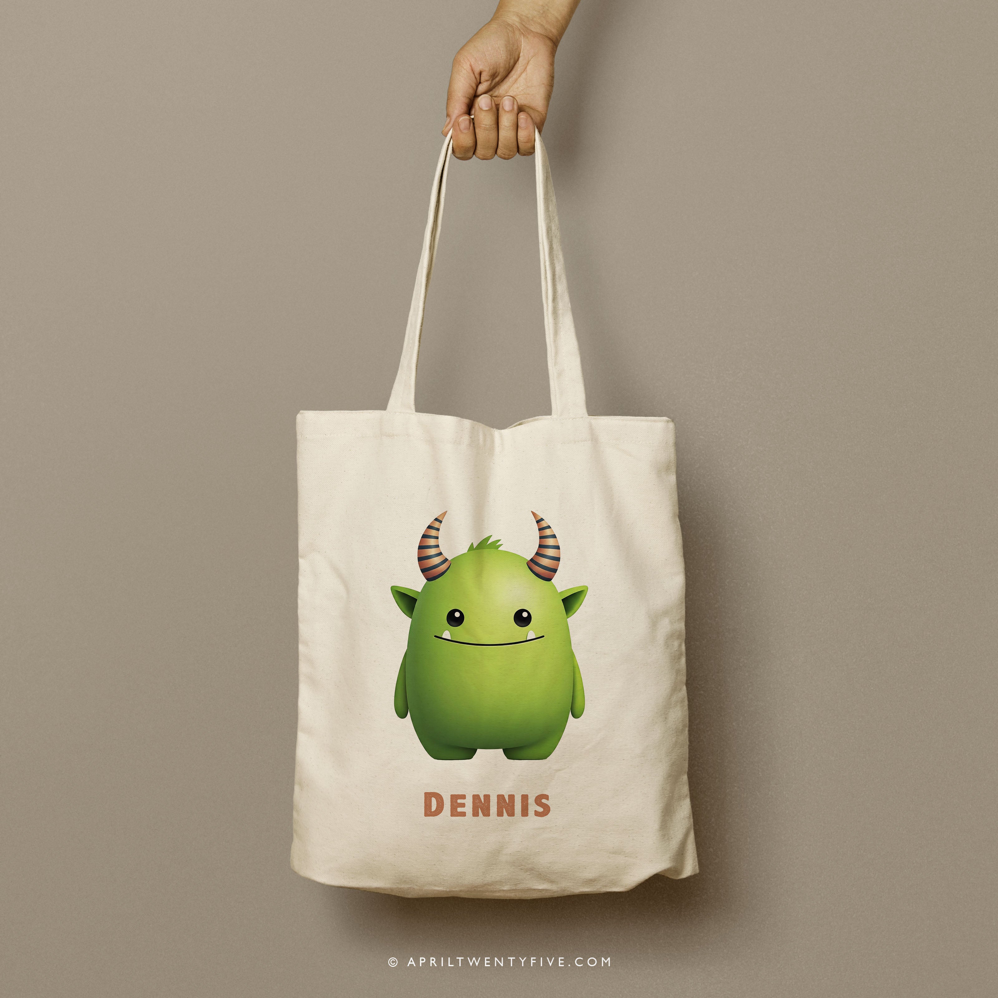 MONSTER DENNIS | Halloween Canvas Tote