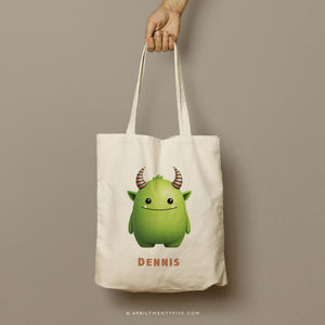 MONSTER DENNIS | Halloween Canvas Tote