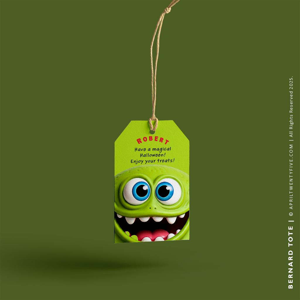 MONSTER BERNARD | Halloween Canvas Tote