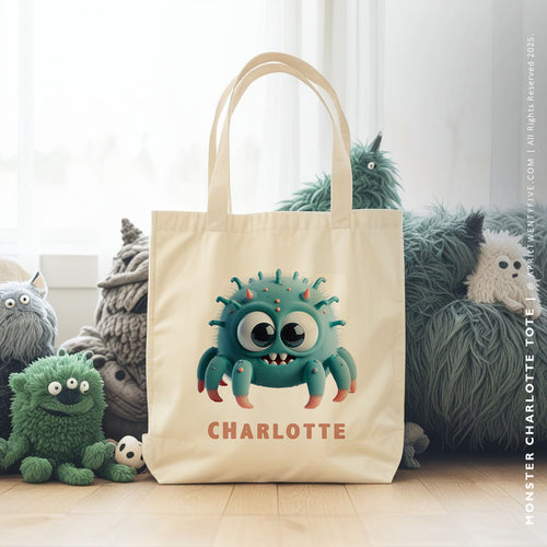 MONSTER CHARLOTTE | Halloween Canvas Tote