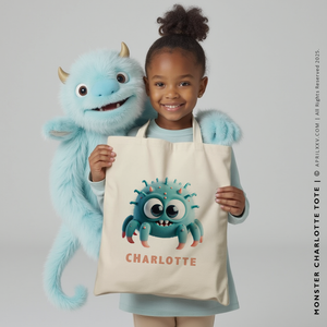 MONSTER CHARLOTTE | Halloween Canvas Tote
