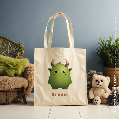 MONSTER DENNIS | Halloween Canvas Tote