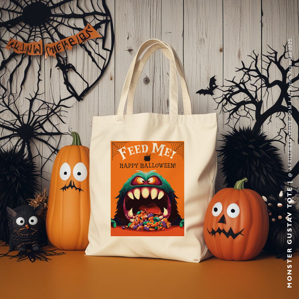MONSTER GUSTAV | Halloween Canvas Tote