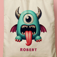 MONSTER ROBERT | Halloween Canvas Tote thumbnail