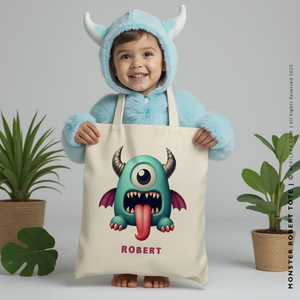 MONSTER ROBERT | Halloween Canvas Tote