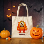 Load image into Gallery viewer, MONSTER TREVOR | Halloween Canvas Tote
