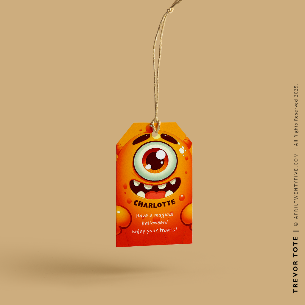 MONSTER TREVOR | Halloween Canvas Tote