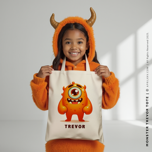 MONSTER TREVOR | Halloween Canvas Tote