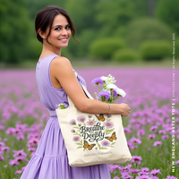 PURPLE ASTER | Wildflowers of Wisconsin Tote thumbnail