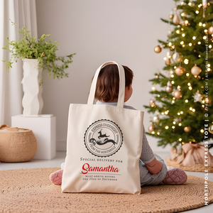 NORTHPOLE EXPRESS | Christmas Santa Express North Pole Canvas Tote