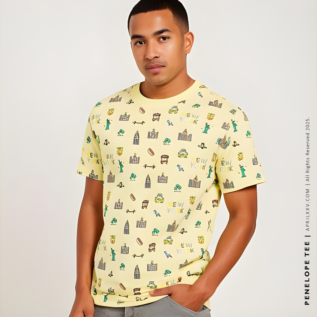 PENELOPE | New York Repeating Pattern Men's Graphic T-shirt