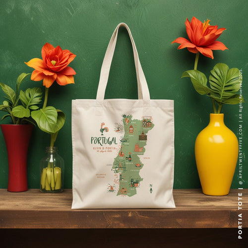 PORTIA | Portugal Map Tote