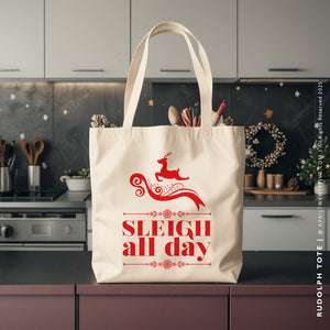 RUDOLPH | Sleigh All Day Christmas Tote