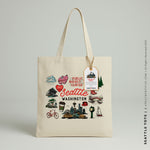Load image into Gallery viewer, SEANNA | Seattle, Washington Travel Icons Tote
