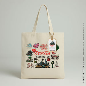 SEANNA | Seattle, Washington Travel Icons Tote