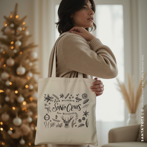 SANTA | Christmas Canvas Tote