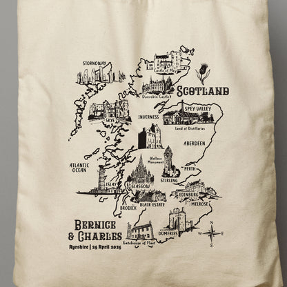 SCOTT | Scotland Map Canvas Tote