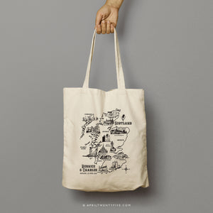 SCOTT | Scotland Map Canvas Tote