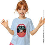 Load image into Gallery viewer, Kids’ “Ask Me to Say It in French!” Light Blue T-Shirt

