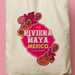 Stefanie | Riviera Maya, Mexico Canvas Tote