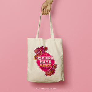 STEFANIE | Riviera Maya, Mexico Canvas Tote