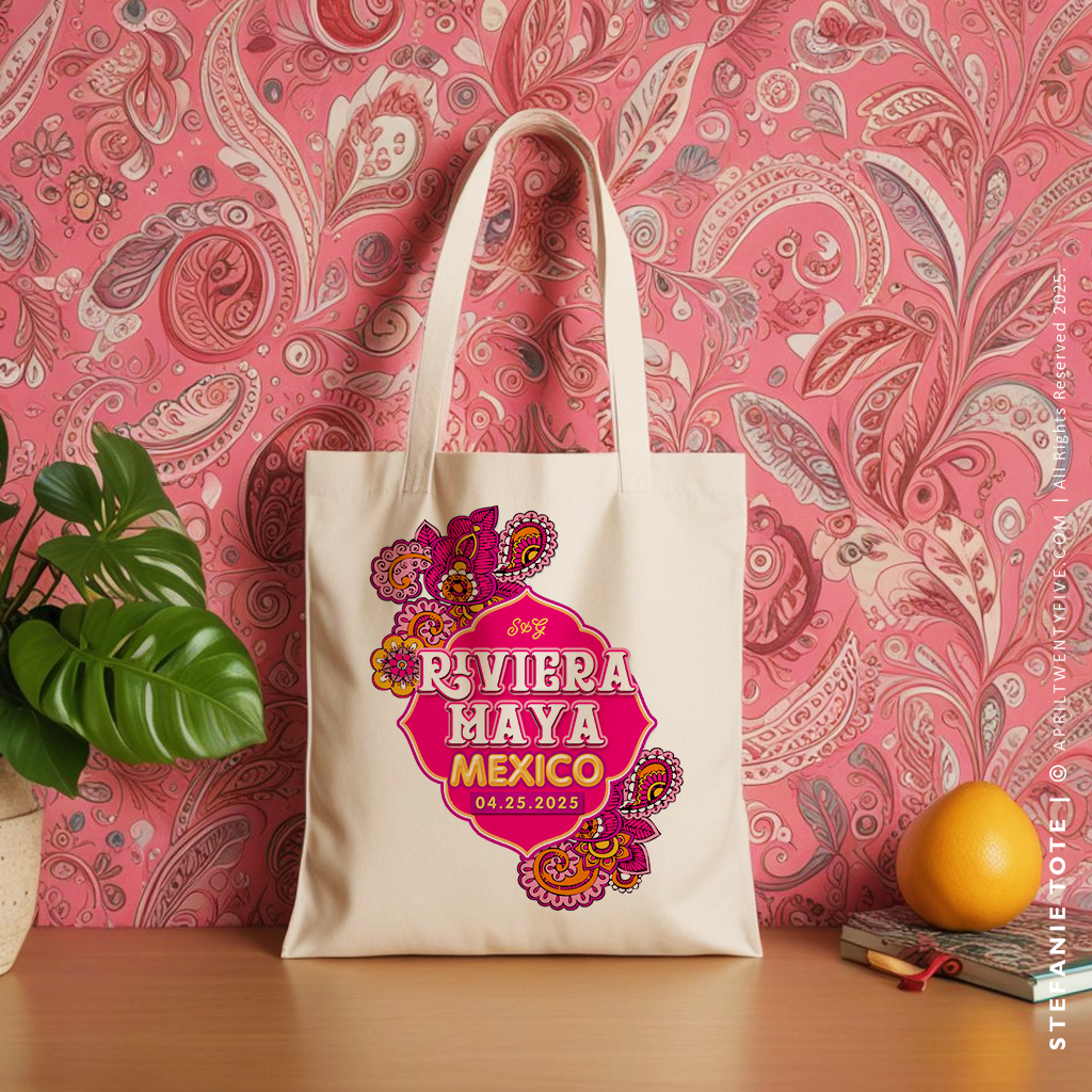 STEFANIE | Riviera Maya, Mexico Canvas Tote