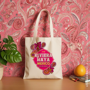 STEFANIE | Riviera Maya, Mexico Canvas Tote