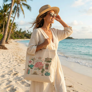 Janey | Oahu Hawaii Canvas Tote