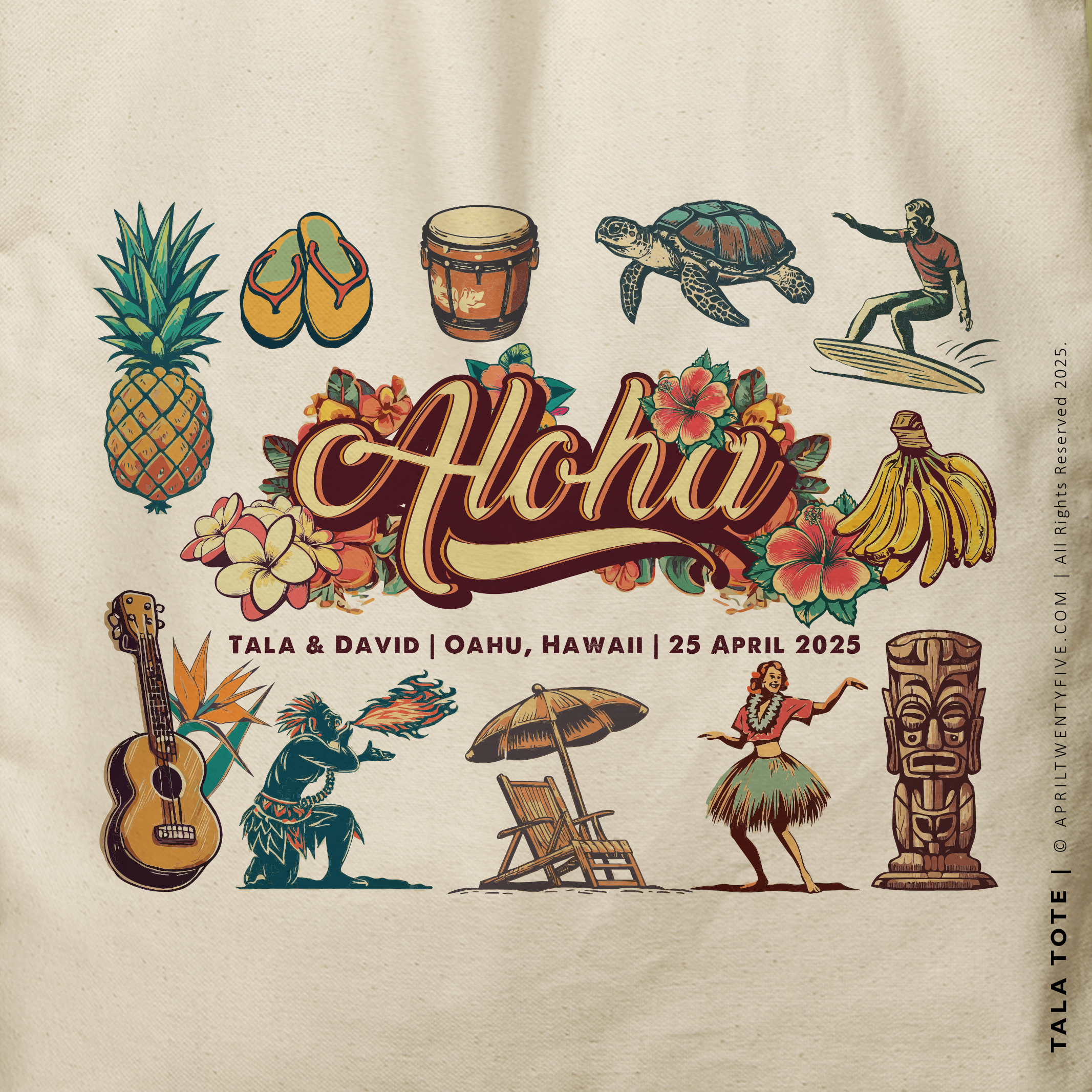TALA | Hola Hawaiian Canvas Tote