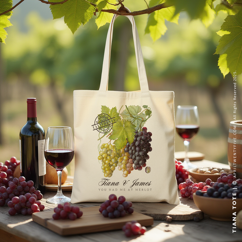 TIANA | Grape Vineyard and Wine Country Tote