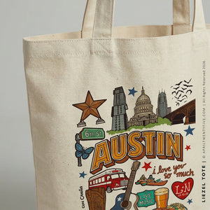 Liezel | Austin Texas Canvas Tote