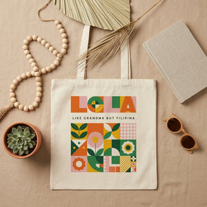 LOLA Two Tote Bag | Personalized Grandma Gift, Filipino Gift