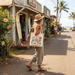 Janey | Oahu Hawaii Canvas Tote